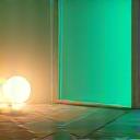 Quarto com iluminação suave e temperatura ideal