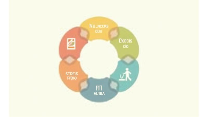 Diagrama de roda da recuperação, mostrando a interconexão de sono, nutrição, exercício e stress.