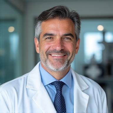 Retrato profissional de endocrinologista experiente