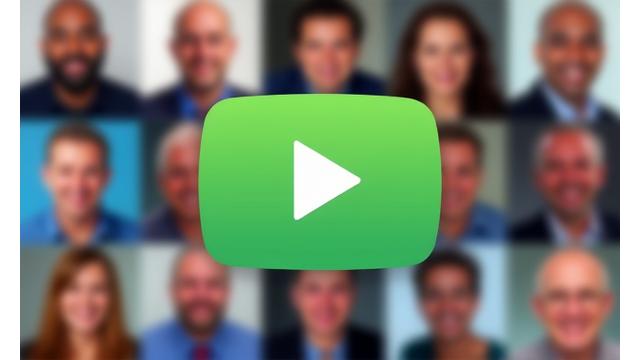 Representação de um vídeo testimonial com um botão de play, indicando conteúdo de vídeo disponível.